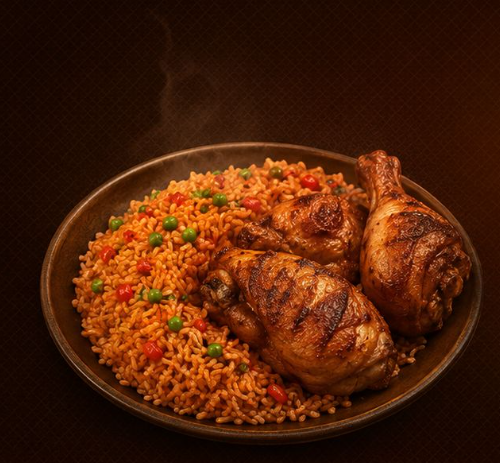 Jollof Rice and Grilled Chicken